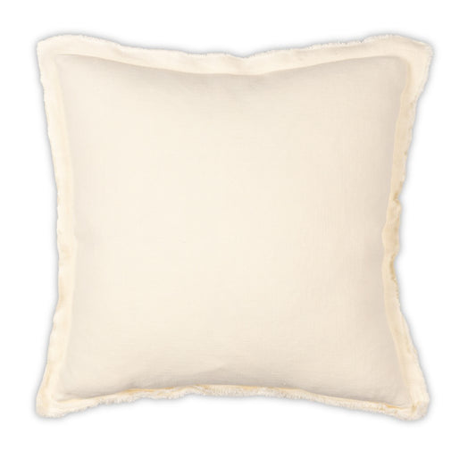 Maya Frayed Stonewashed Linen Pillow