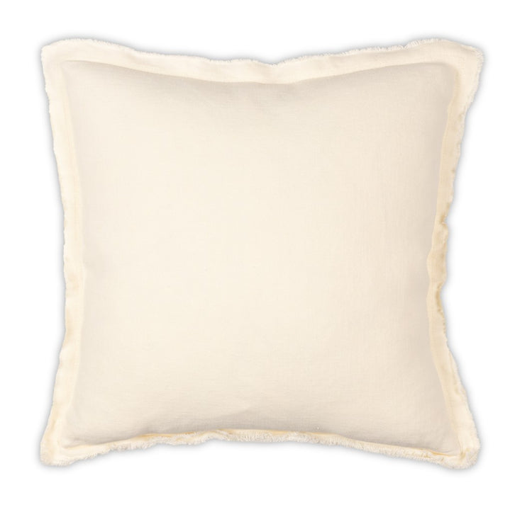 Maya Frayed Stonewashed Linen Pillow